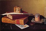William Michael Harnett Famous Paintings - The Banker's Table